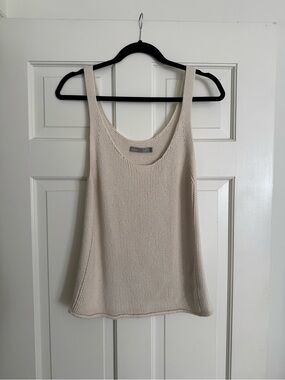 Vince Cream Knit Tank Top